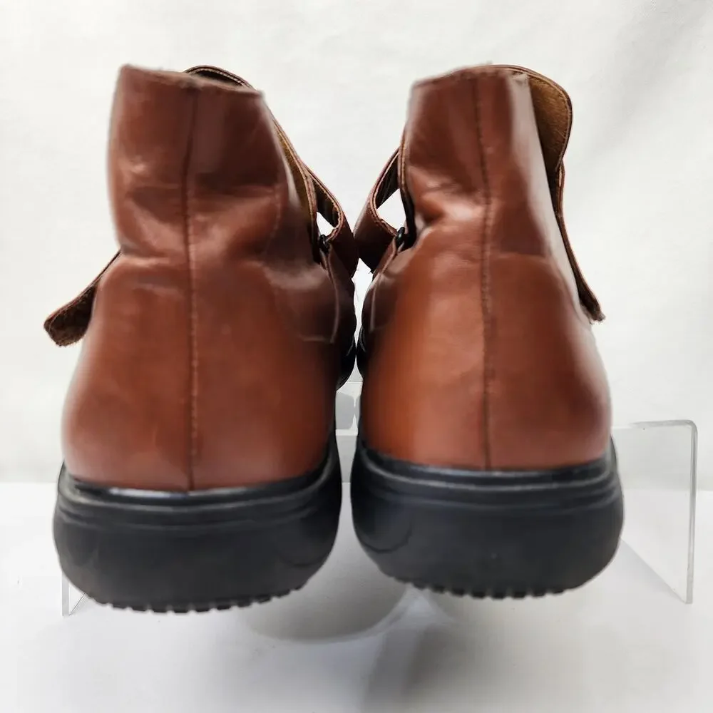 Dr. Comfort Joseph 7130 Mens 15W Diabetic Brown Strap (Hook & Loop) Shoes EUC